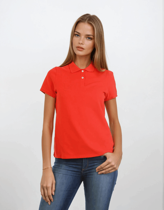 women cotton stretch polo